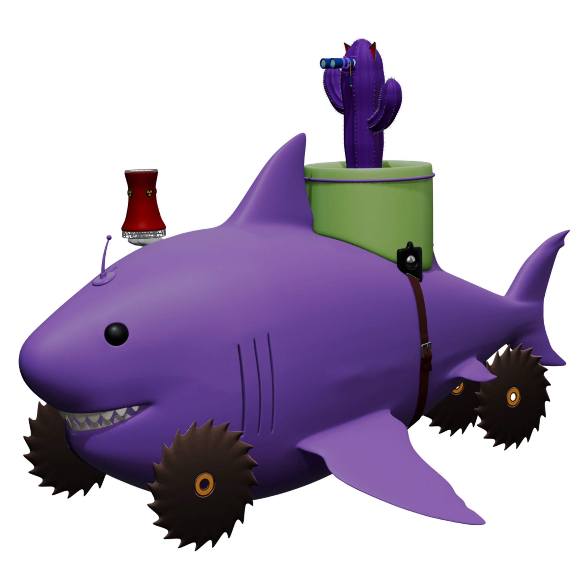 APU 9232: Cactus in a Shark with a Cat hat