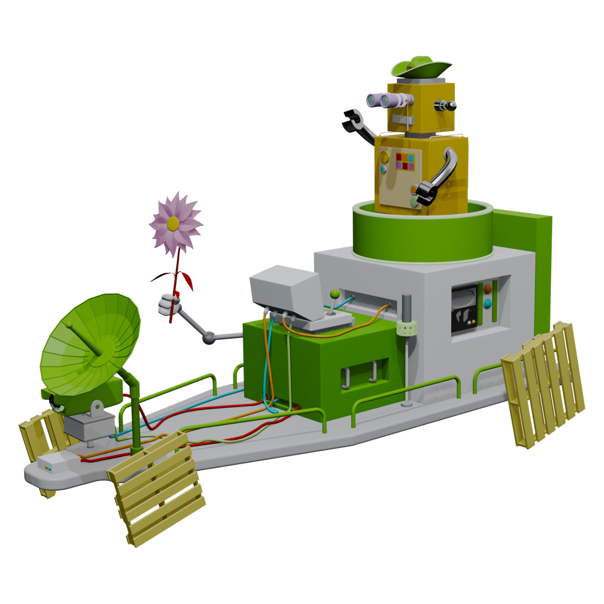 30-CTV-67: Robot in a Lunar Rover with a Tricorn hat