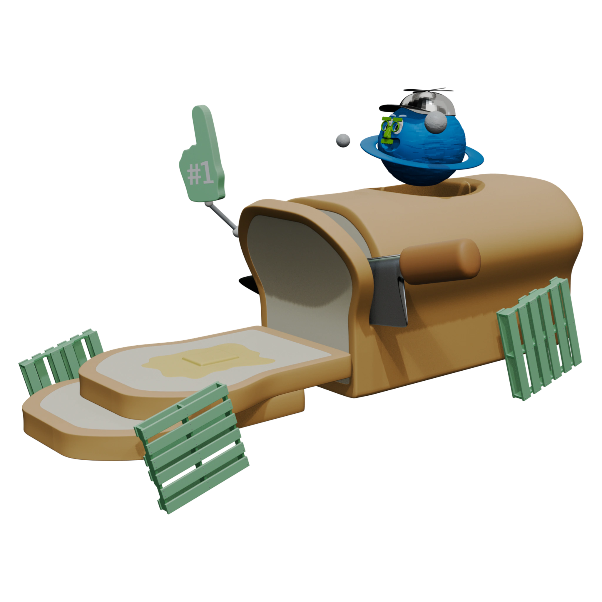 XFU 4418: Planet in a Loaf with a Propeller hat